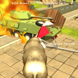 Wild Animal Zoo City Simulator